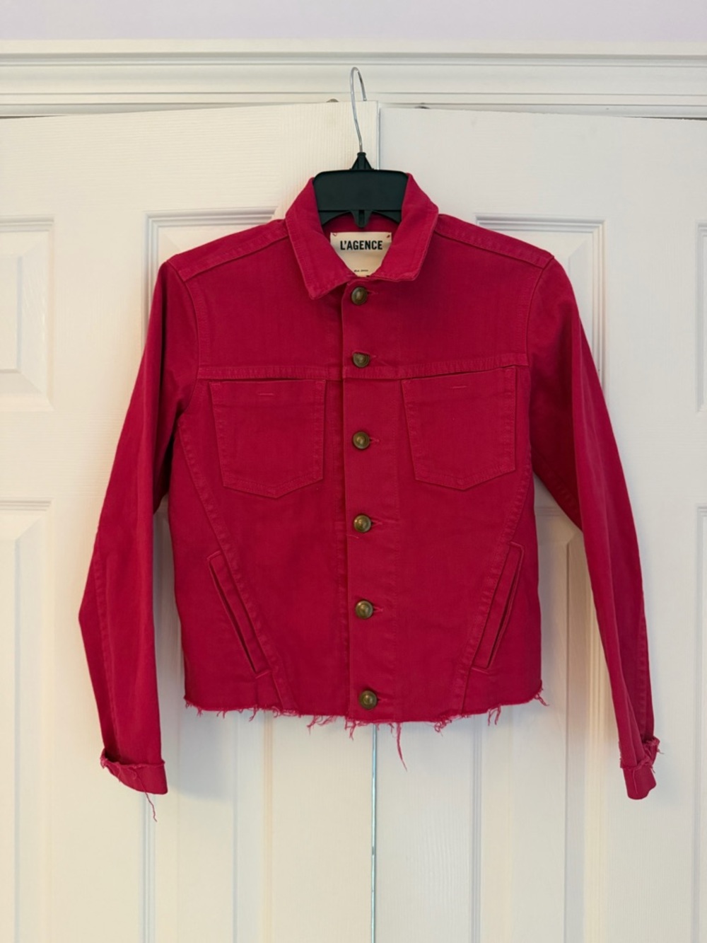 L'AGENCE Hot Pink Denim Jacket